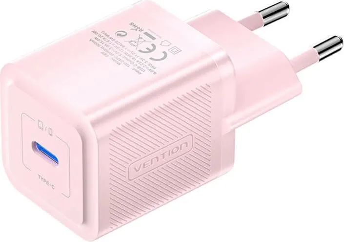 Karikues muri Vention FEPP0-EU, USB-C, 20W, GaN, rozë - 1