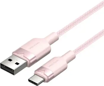 Kabllo USB 2.0 A në USB-C Vention CTNPH, 2m, Rozë