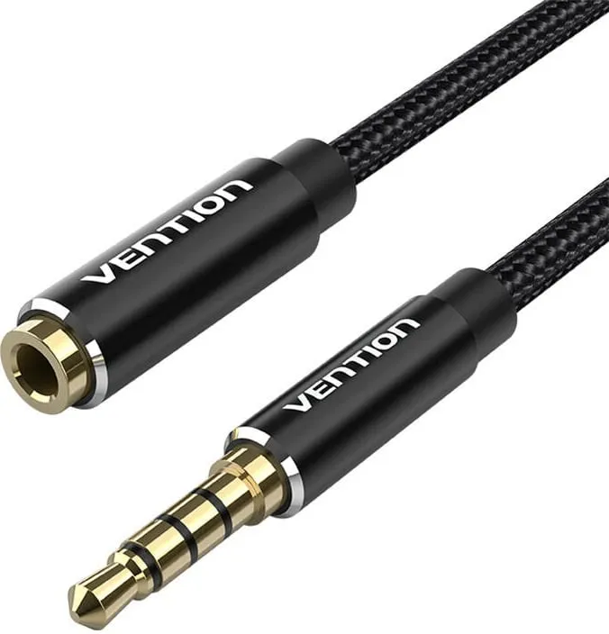 Kabllo audio Vention BHCBF, 1m, 3.5mm mashkull në 3.5mm femër, e zezë - 4