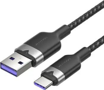 Kabllo USB 2.0 A në USB-C Vention CTNBF, 1m, e zezë