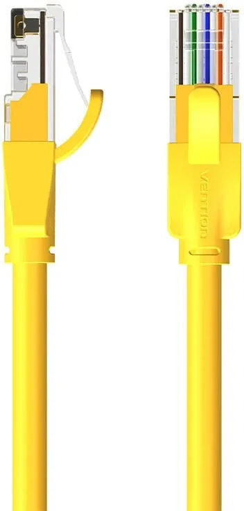 Kabllo rrjeti Vention IBEYF, UTP CAT6, 1m, RJ45, e verdhë - 1