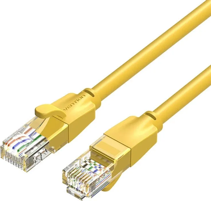 Kabllo rrjeti Vention IBEYF, UTP CAT6, 1m, RJ45, e verdhë - 3