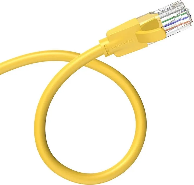 Kabllo rrjeti Vention IBEYF, UTP CAT6, 1m, RJ45, e verdhë - 4