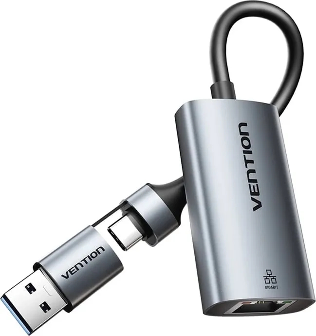 Adapter Vention USB-A në Gigabit Ethernet CEZHB, 0.15m, Gri - 4