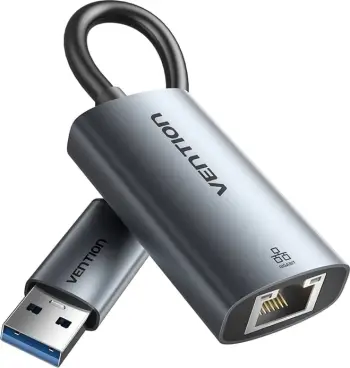 Adapter Vention USB-A në Gigabit Ethernet CEZHB, 0.15m, Gri