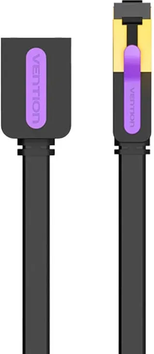Kabllo rrjeti e sheshtë Vention ICBBK, CAT7, 8m, 10Gbps, e zezë - 1