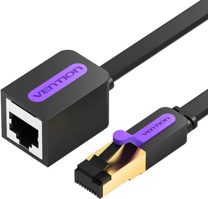 Kabllo rrjeti e sheshtë Vention ICBBK, CAT7, 8m, 10Gbps, e zezë - 2