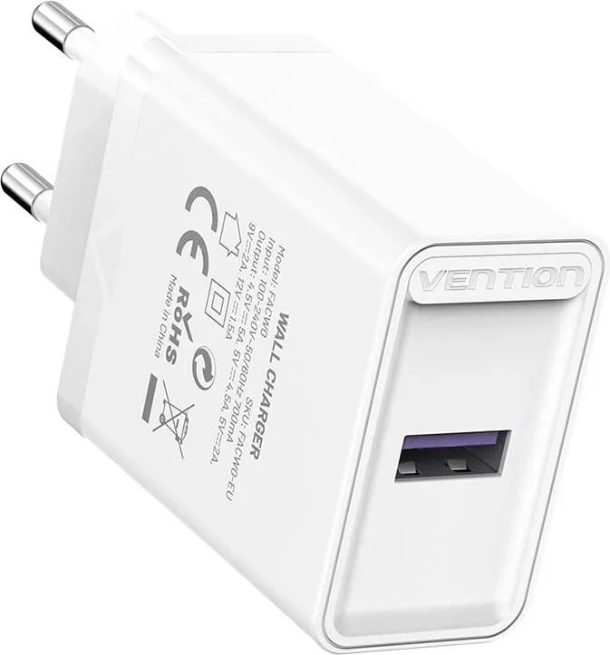 Karikues USB Vention FACW0-EU, 22.5W, i bardhë - 1