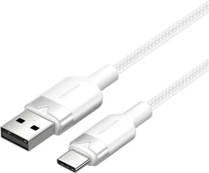 Kabllo USB 2.0 A në USB-C Vention CTNWH, 2m, Bardhë - 1