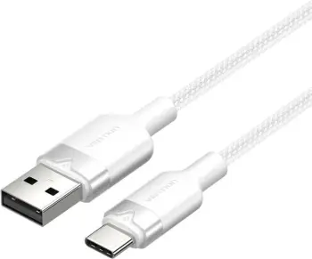 Kabllo USB 2.0 A në USB-C Vention CTNWH, 2m, Bardhë