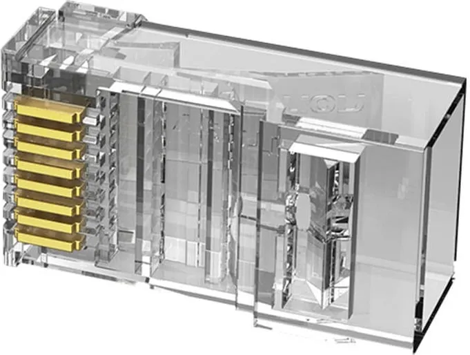 Set lidhës RJ45 CAT6 UTP Vention IDDR0-100, transparent, 100 copë - 2