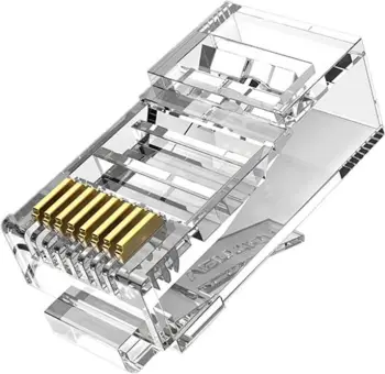 Set lidhës RJ45 CAT6 UTP Vention IDDR0-100, transparent, 100 copë