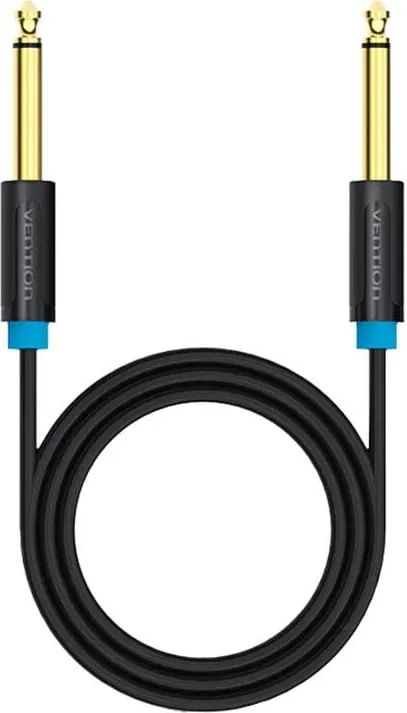 Kabllo audio Vention BAABI 3m, 6.35mm TS në 6.35mm TS, e zezë - 1