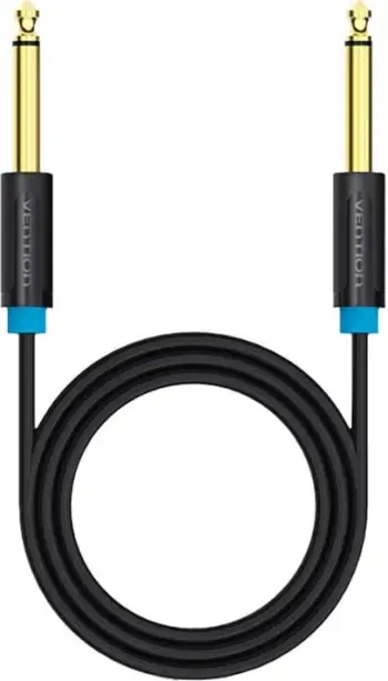 Kabllo audio Vention BAABI 3m, 6.35mm TS në 6.35mm TS, e zezë