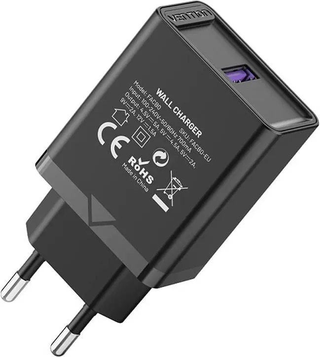 Karikues USB Vention FACB0-EU, 22.5W, i zi - 2