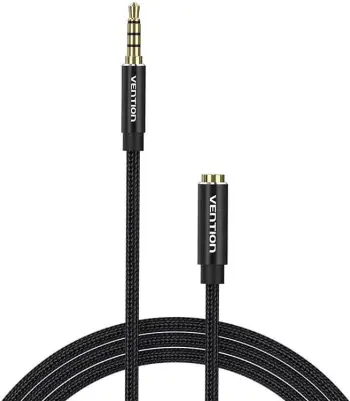 Kabllo audio Vention BHCBI, 3.5mm mashkull në 3.5mm femër, 3m, e zezë