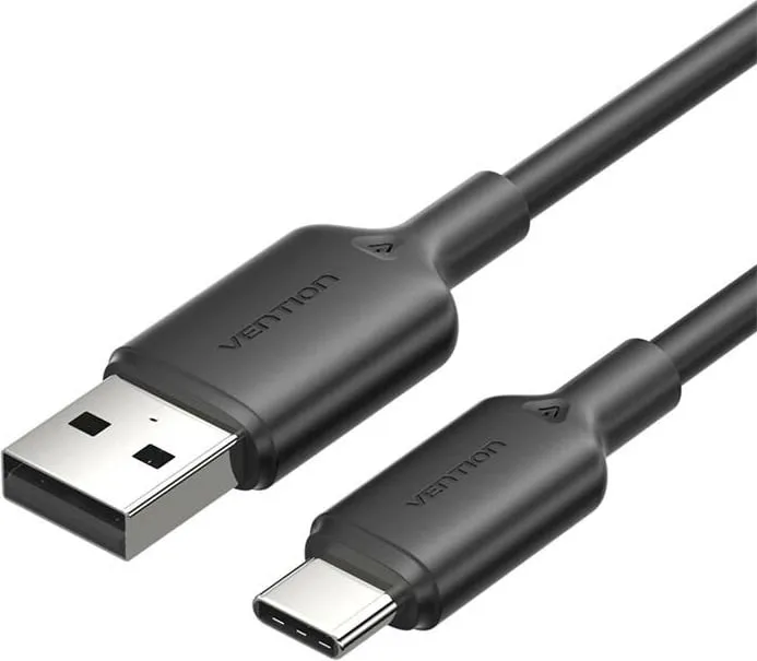 Kabllo USB 2.0 A në USB-C Vention CTQBF, 1m, E zezë - 1