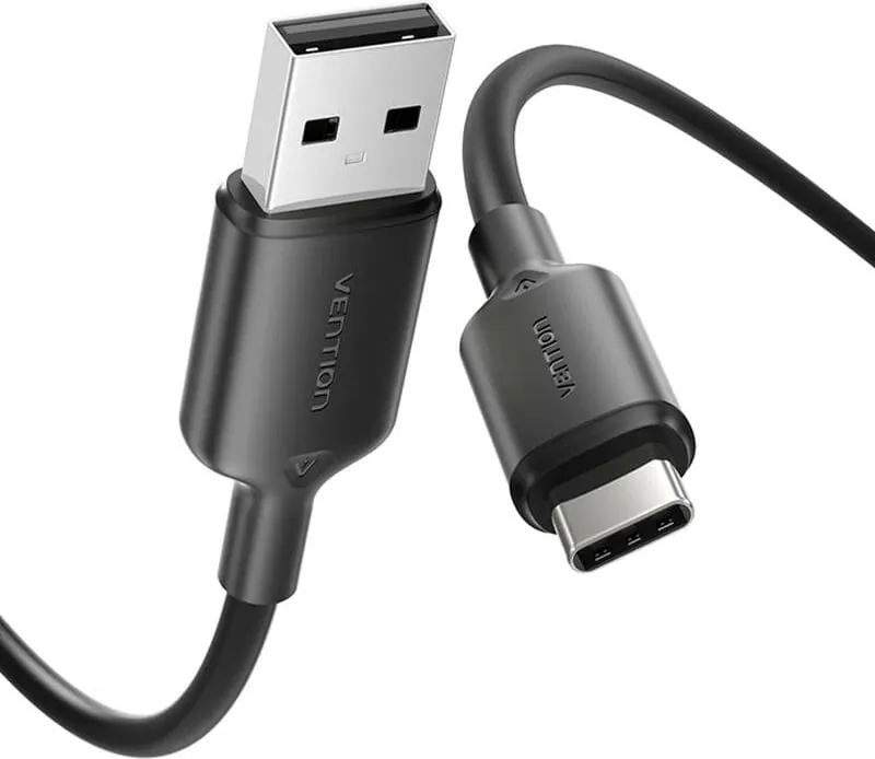 Kabllo USB 2.0 A në USB-C Vention CTQBF, 1m, E zezë - 2