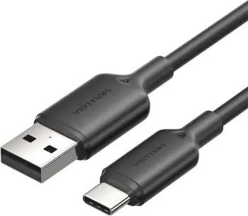 Kabllo USB 2.0 A në USB-C Vention CTQBF, 1m, E zezë