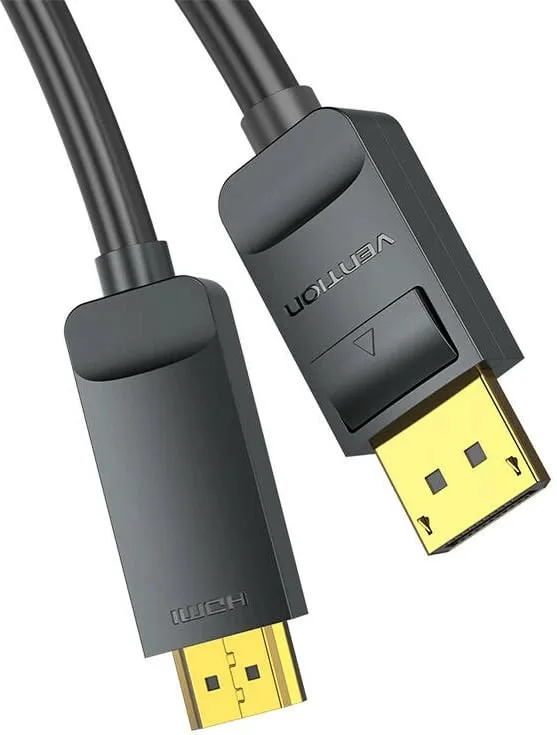 Kabllo DisplayPort në HDMI Vention HAGBH, 2m, 4K 30Hz, e zezë - 3