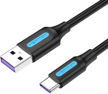 Kabllo USB 2.0 në USB-C Vention CORBI, 3m, e zezë