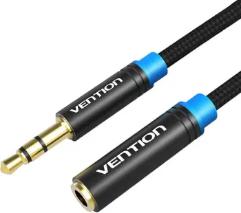Kabllo audio zgjatëse Vention VAB-B06-B500-M, 3.5mm mashkull-femër, 5m, e zezë