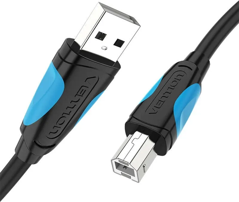 Kabllo printeri Vention VAS-A16-B500, USB-A në USB-B, 5m, e zezë - 4