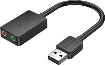 Kartë zanore e jashtme Vention CDYB0, USB 2.0, 2 porta, 0.15m, e zezë