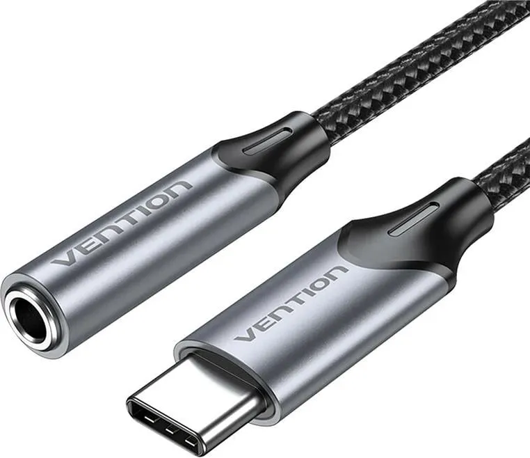 Adapter audio Vention BGMHF USB-C në 3.5mm, 1m, Gri - 1