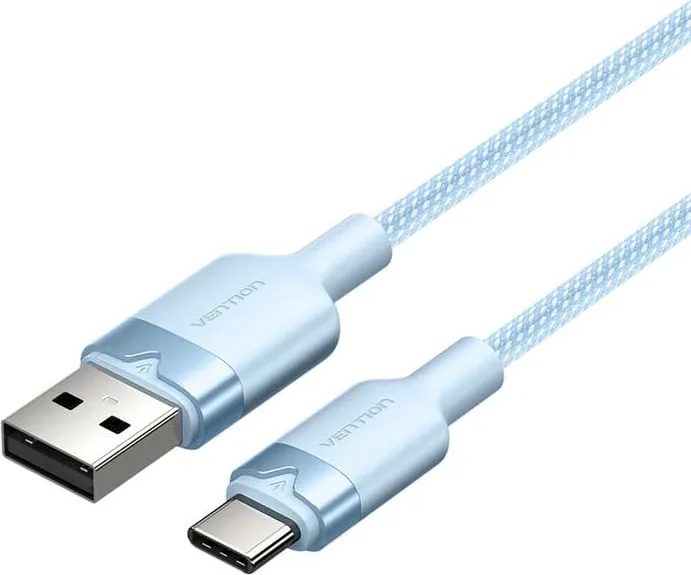 Kabllo USB 2.0 A në USB-C Vention CTNLF, 1m, Blu - 1