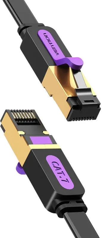 Kabllo rrjeti flat Vention ICABJ, CAT7, 5m, 10Gbps, e zezë - 3