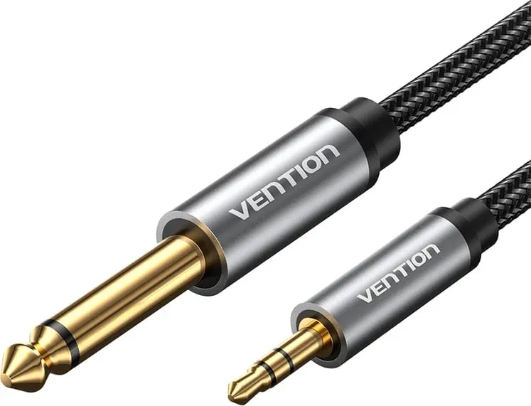 Kabllo audio Vention BCYHF, mini jack 3.5mm në jack 6.35mm, 1m, e zezë - 2