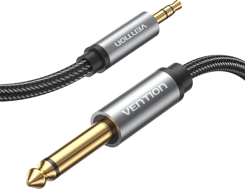 Kabllo audio Vention BCYHF, mini jack 3.5mm në jack 6.35mm, 1m, e zezë - 3