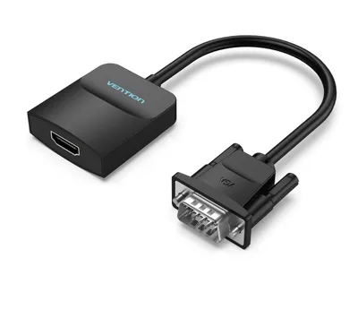 Adapter Vention VGA në HDMI, 1080p, me audio, i zi - 1