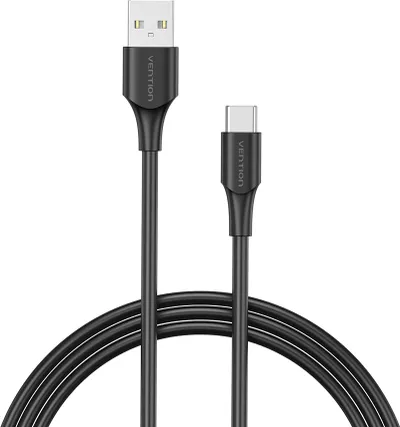 Kabllo USB në USB C Vention, 1m, 3A, e zezë - 2