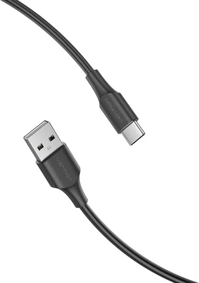 Kabllo USB në USB C Vention, 1m, 3A, e zezë - 3