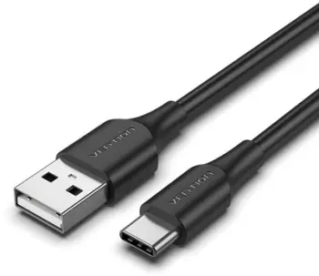 Kabllo USB në USB C Vention, 1m, 3A, e zezë