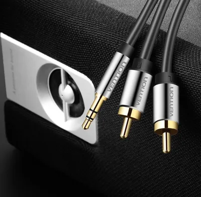 Kabllo audio Vention BCFBG, Jack 3.5mm në 2x RCA, 1.5m, e zezë - 2