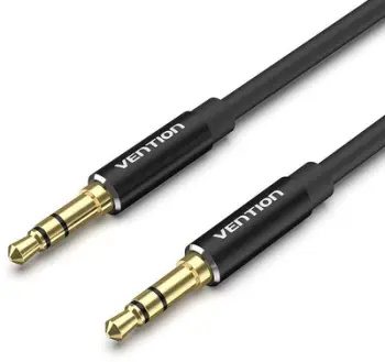 Kabllo audio Vention, 3.5mm mashkull mashkull, 0.5m, e zezë