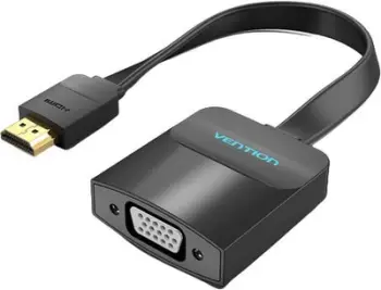 Adapter HDMI në VGA Vention Flat, 0.15m, i zi