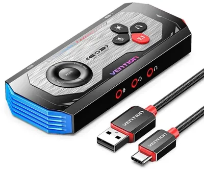 Amplifikator zanor gaming Vention, USB C, 7.1 surround, i zi - 1