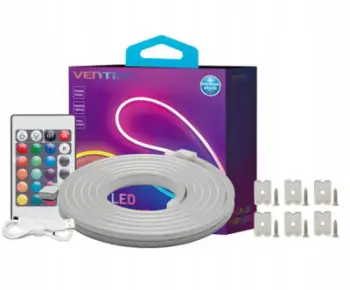 Shirit LED neon Vention, 2m, USB 5V, telekomandë, IP65, shumëngjyrësh