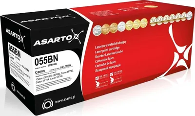 Toner Asarto CRG-055 Replacement, i zi, për Canon 055BN - 1