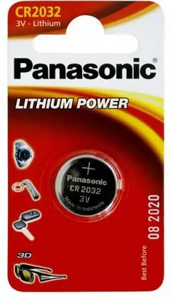 Bateri Panasonic Lithium Power CR2032, 165mAh, 120 copë