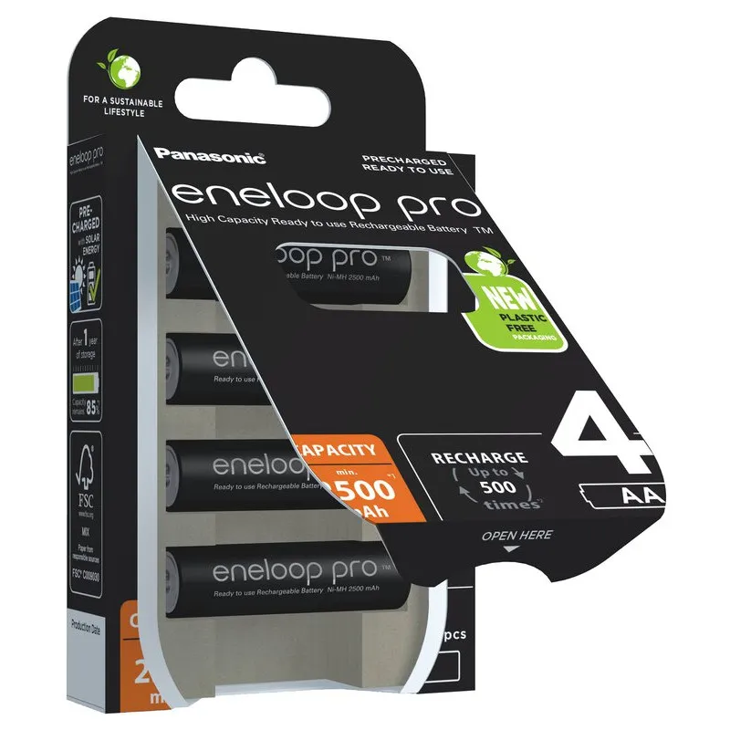 Panasonic Eneloop Batteries Pro AA/4B 2000mAh - 3