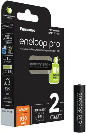 Bateri të rikarikueshme PANASONIC Eneloop Pro HR03 AAA 4HCDE/2BE
