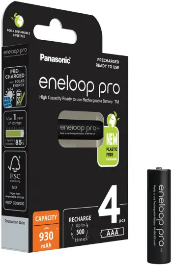 Bateri të rikarikueshme PANASONIC Eneloop HR03 AAA 4HCDE/4BE