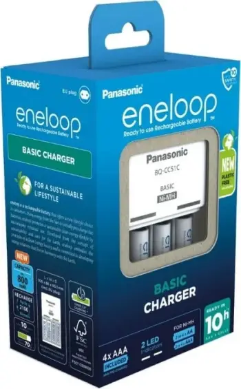 Karikues i baterive PANASONIC KJ51MCC04E + 4x bateri AAA ENELOOP