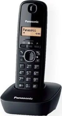 Telefon fiks pa tela Panasonic KX-TG1611FXH, DECT, ekran me ndriçim, i zi