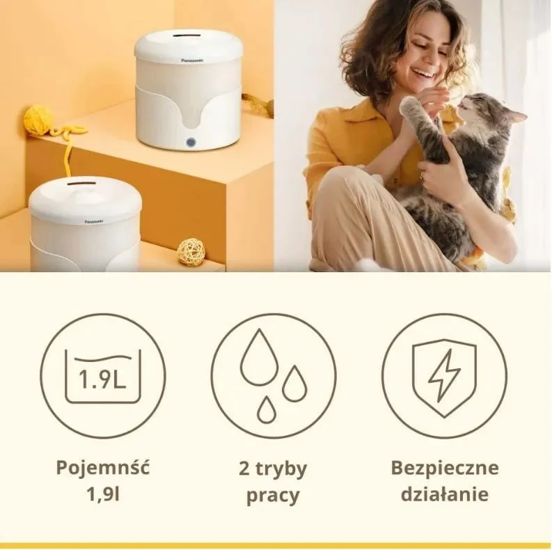 Ujëmbledhës automatik për mace Panasonic CP-JNW01CW, Plastikë, Bardhë - 10